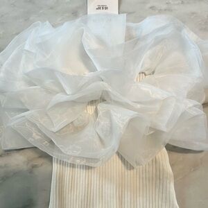 Zara white ruffle bodysuit